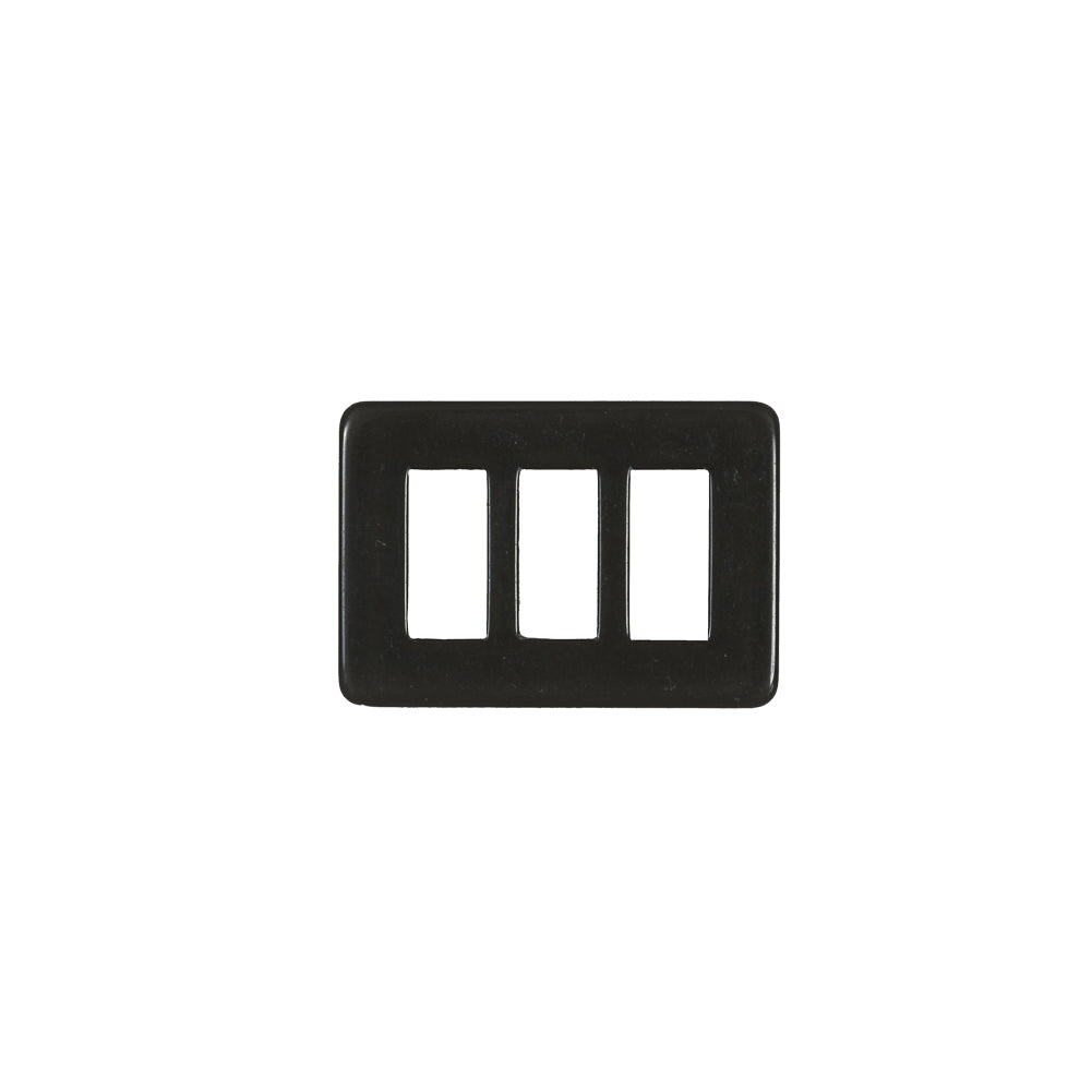Black Rectangular Plastic Buckle - 1.5"