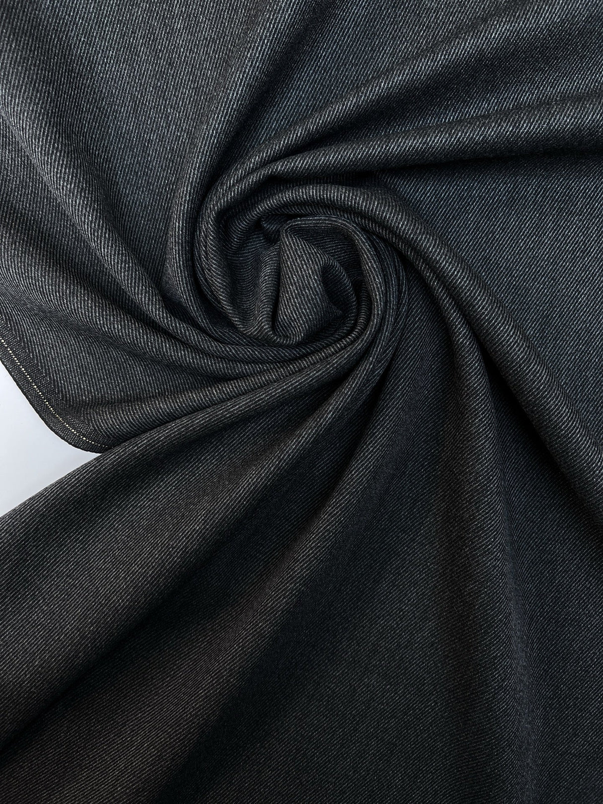 Wool Tweed Gray Black Melange