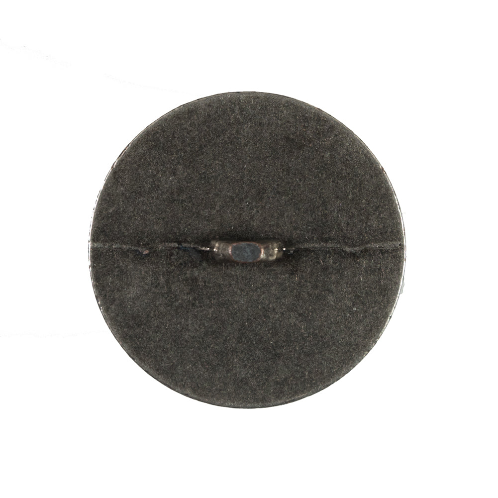 Italian Dark Silver Floral Metal Shank Back Button - 40L/25.5mm