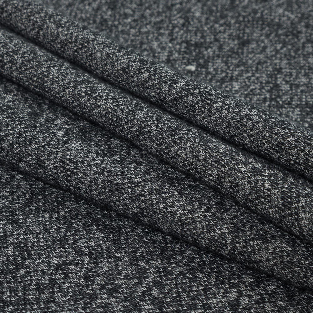 Thick Cotton French Terry - Heather Charcoal