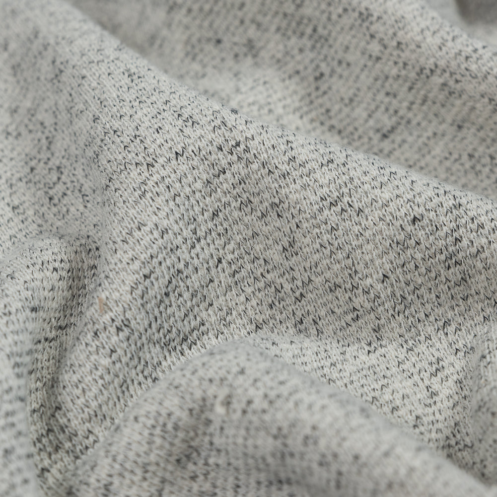 Thick Cotton French Terry - Salt and Pepper