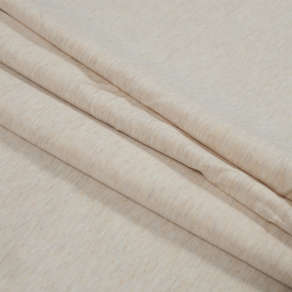Bamboo Stretch French Terry - Heather Almond - Emei Collection