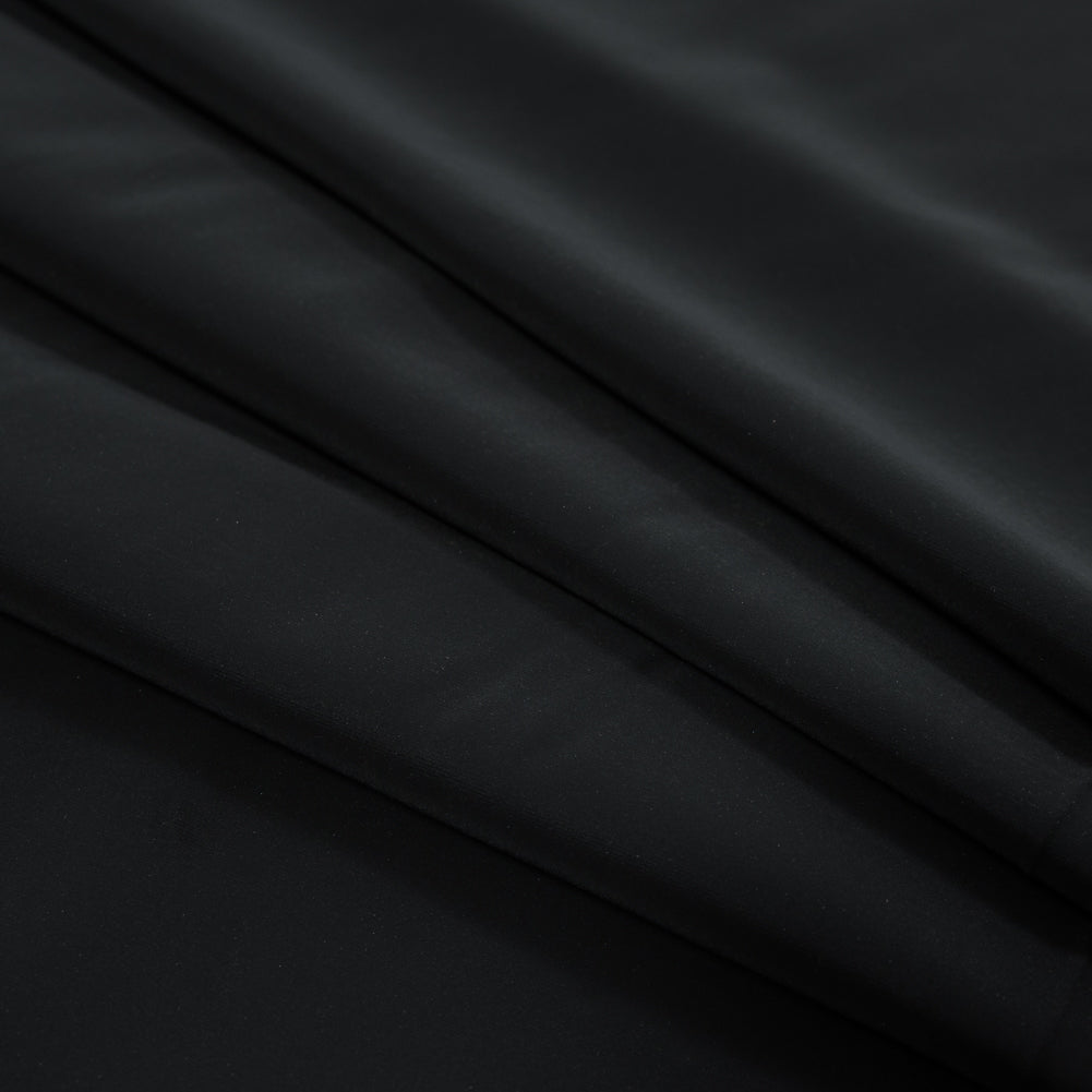 Black on Black Stretch Knit Reflective Fabric