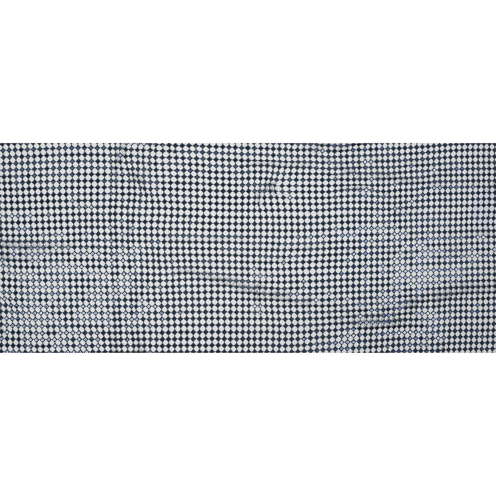 Guipure Lace with Sequins - Navy Geometric