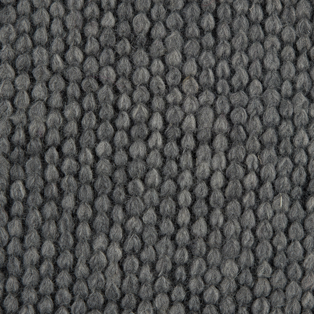 Chunky Wool Knit with Brushed Back - Gray - Designer Deadstock