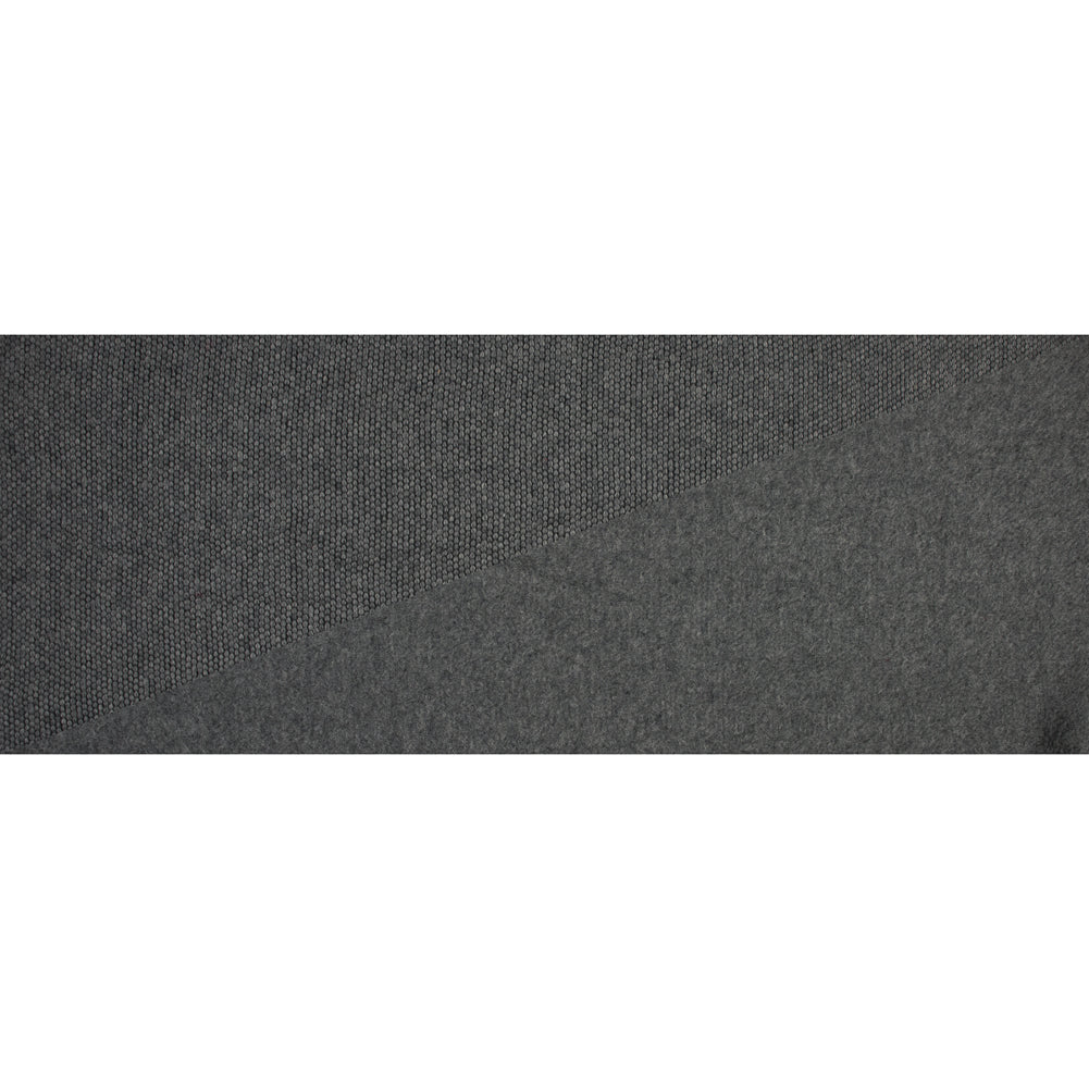 Chunky Wool Knit with Brushed Back - Gray - Designer Deadstock