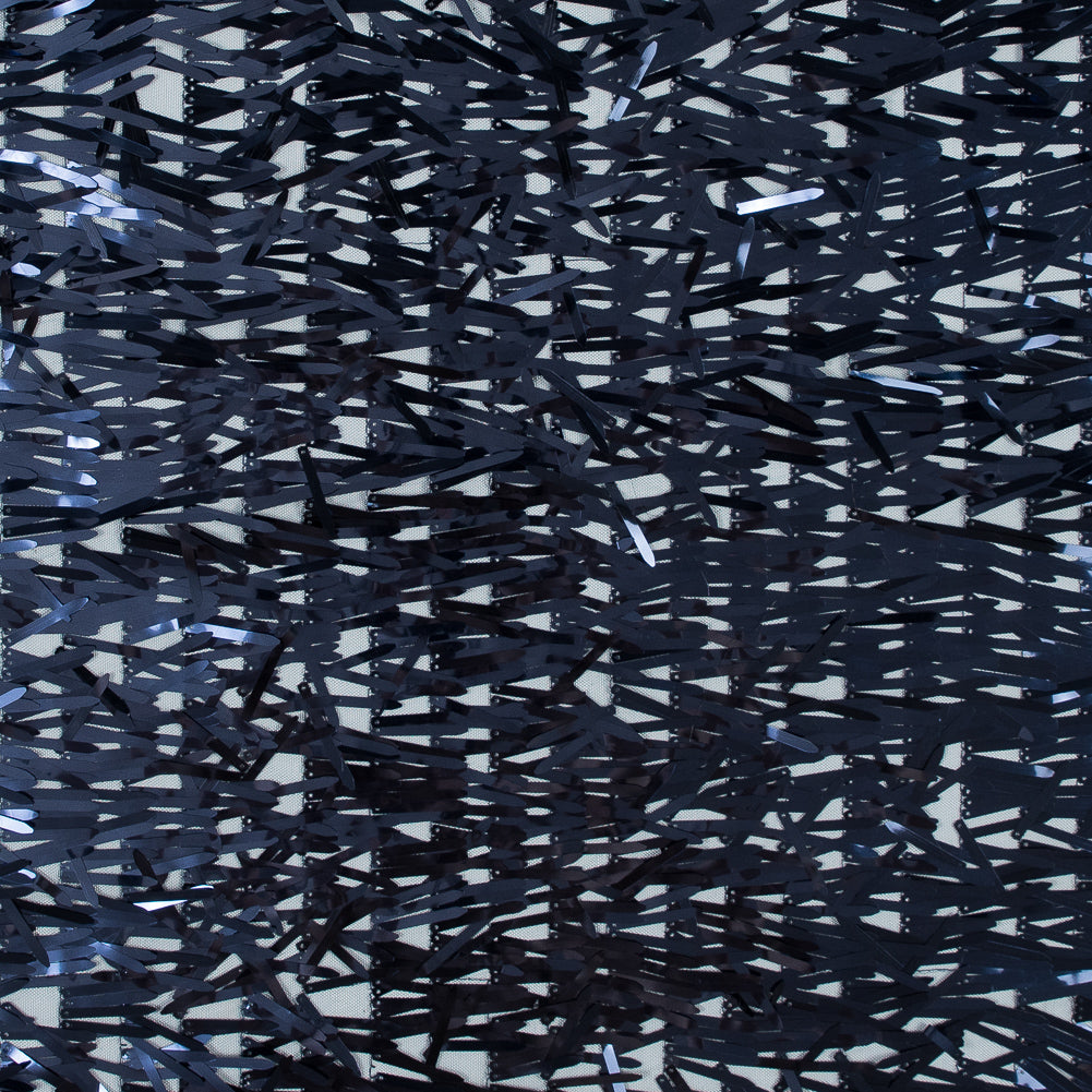 Soft Tulle with Fringe Sequins - Shiny Navy - Phryne Collection