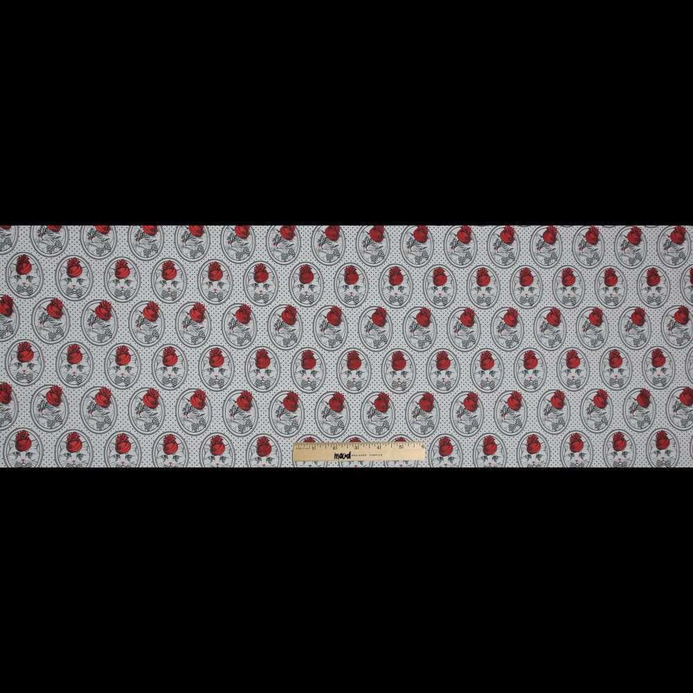 Red, White and Black Cat with Top Hat Jacquard