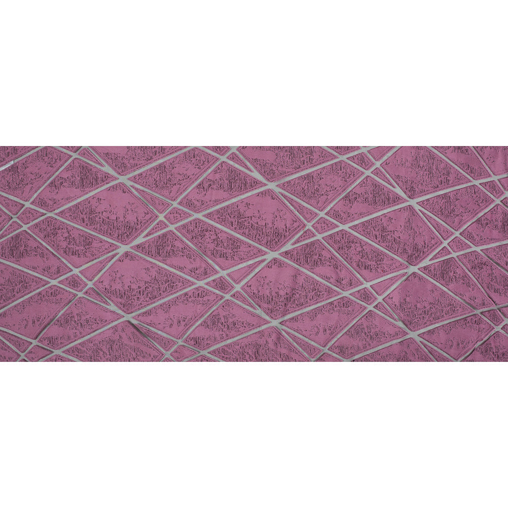 Pink Geometric Burnout Jacquard