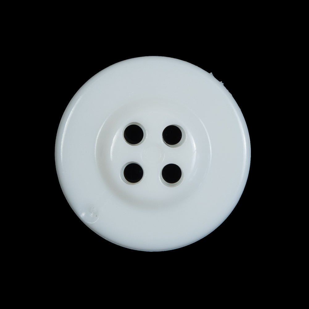 White Plastic Anchor 4-Hole Button - 40L/25.5mm