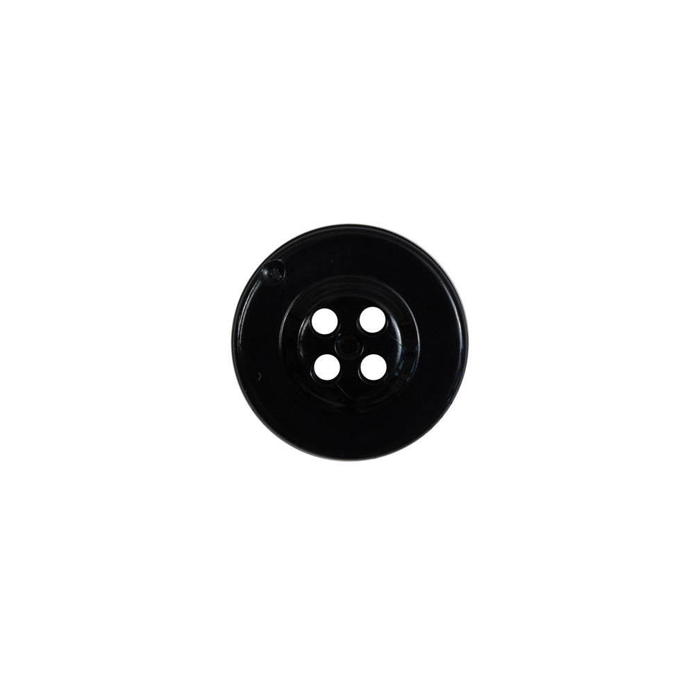 Black Plastic Anchor 4-Hole Button - 20L/12.5mm