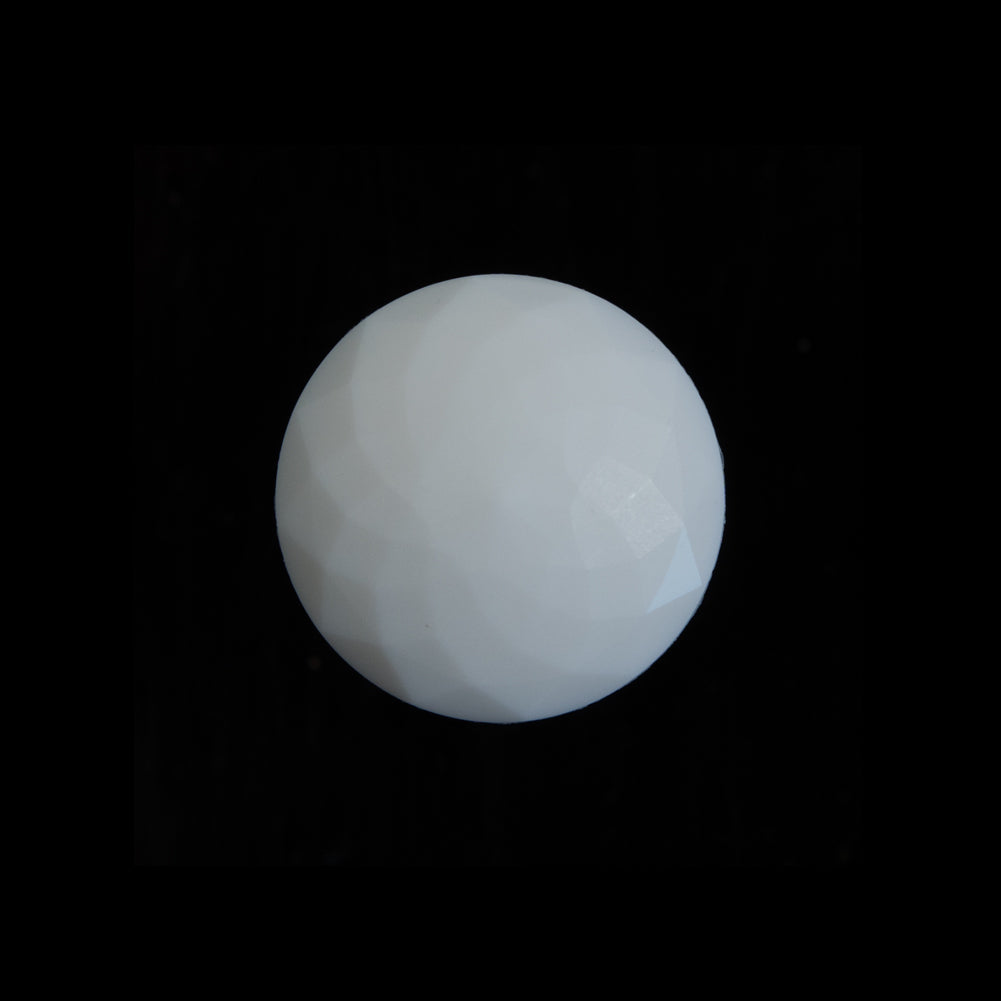 Italian White Beveled Shank Back Button - 30L/19mm