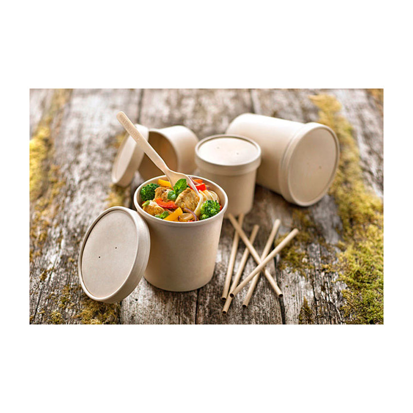 Packnwood PP Lid for Hot Food, 3.70" Dia. x 3.46" x 0.43" H, Case of 500