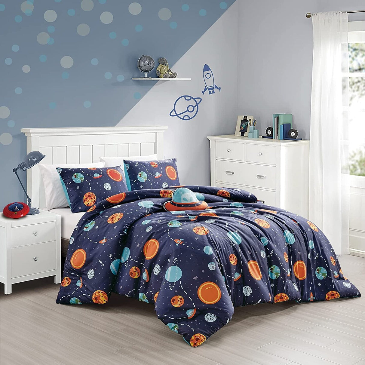 Multi Color Galaxy Universe 3 Piece Comforter Set
