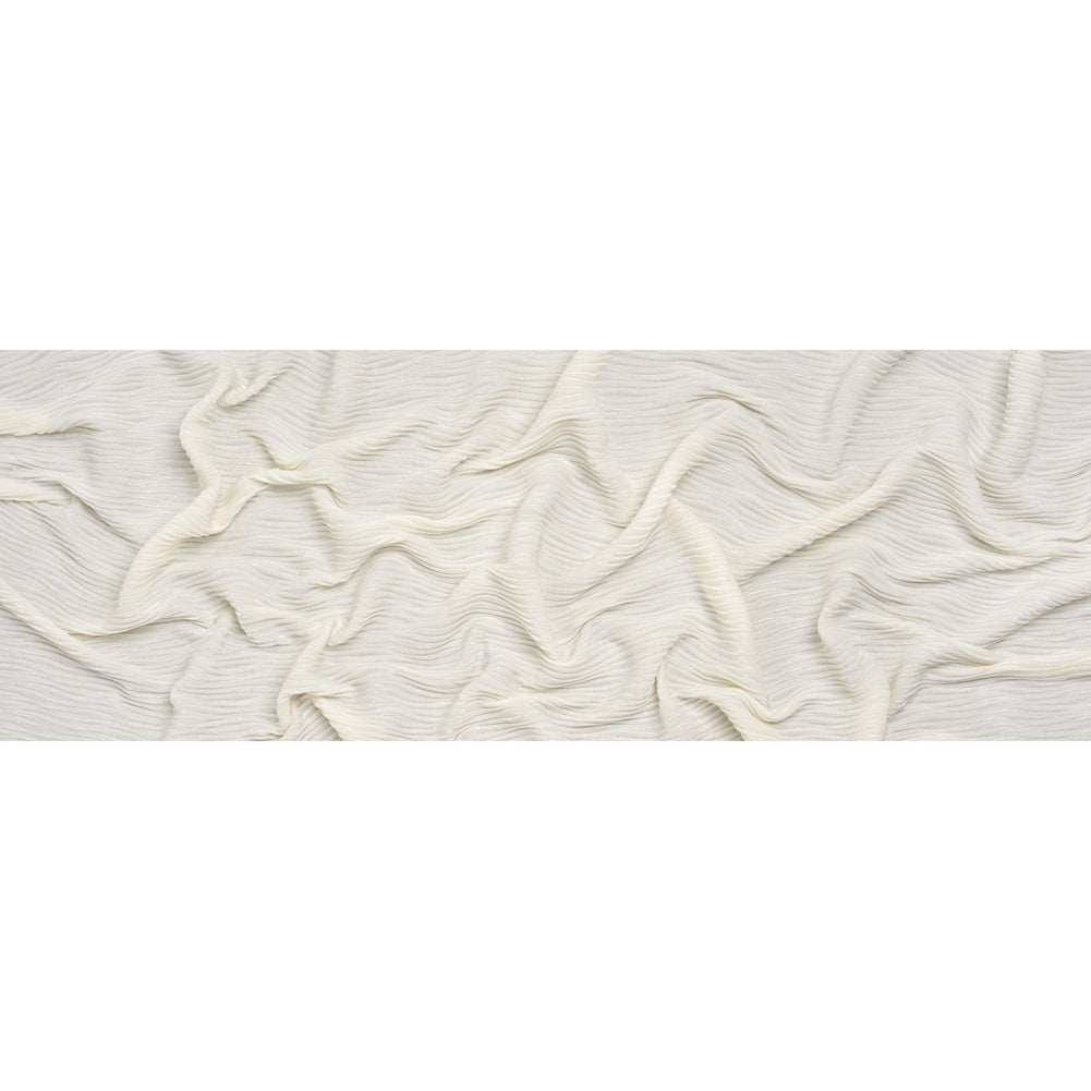 Wavy Crinkled Velour - Vanilla Ice - Yvonne Collection