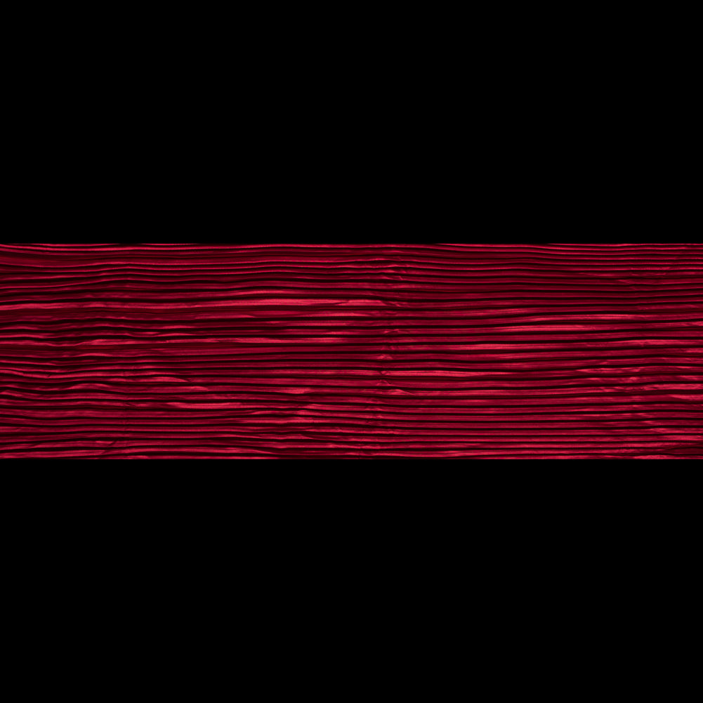 Pleated Stretch Satin - Red - Andreas Collection