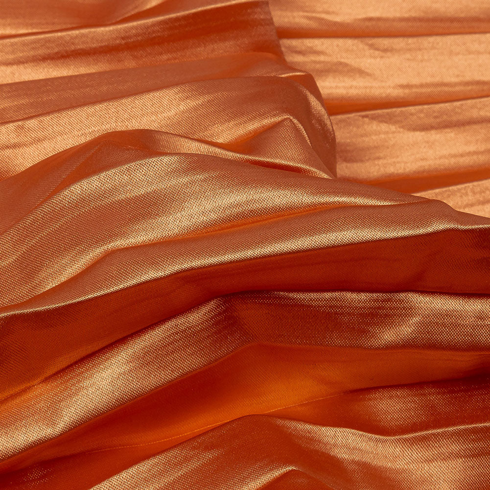 Pleated Stretch Satin - Creamsicle - Andreas Collection
