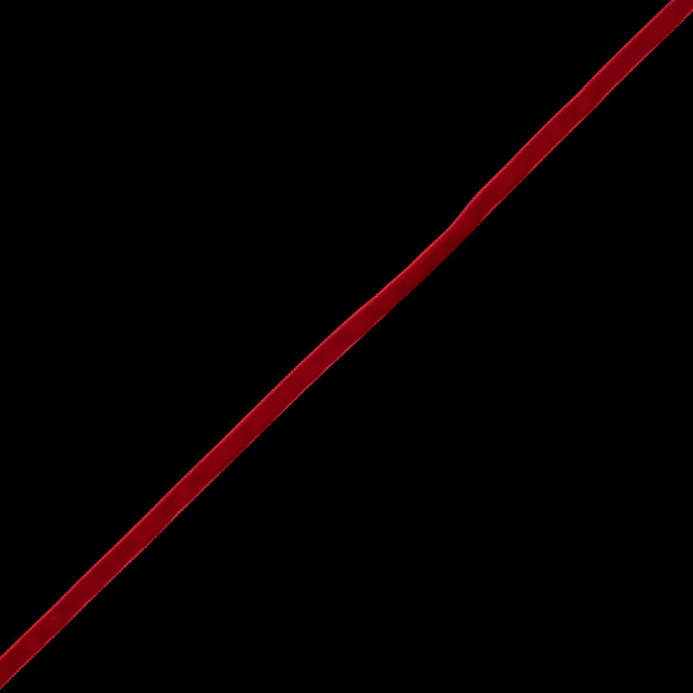 Single Faced Velvet Ribbon Made in Italy - 1/4" - Red - Sabine Collection