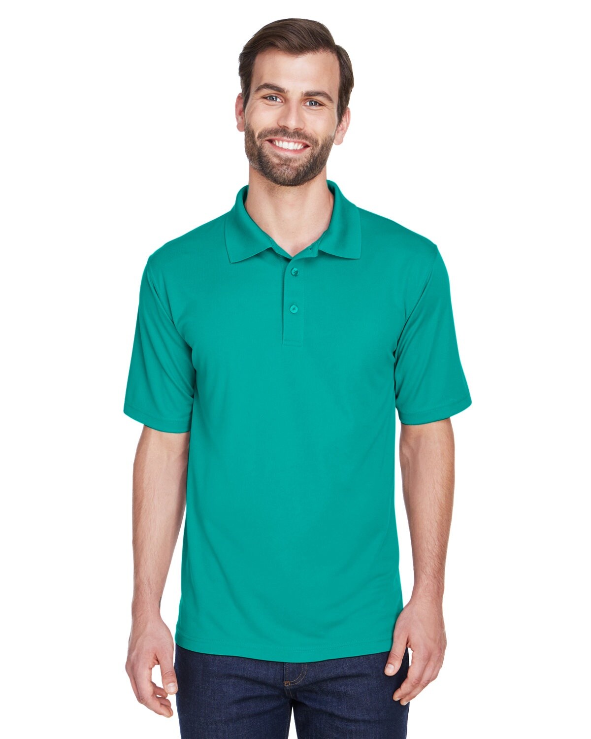 UltraClub® Men's Cool & Dry Mesh Pique Polo
