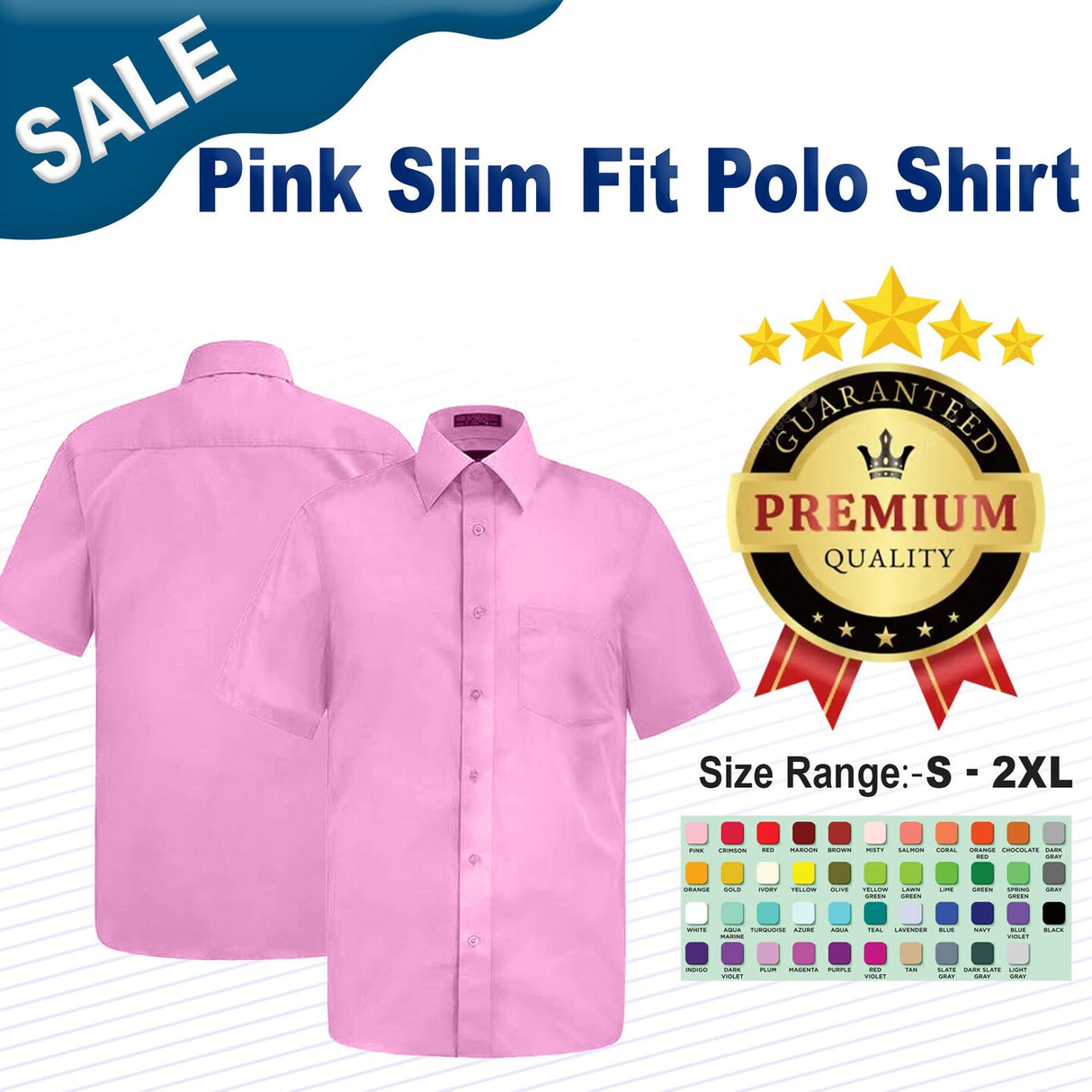 Pink Slim Fit Polo Shirt