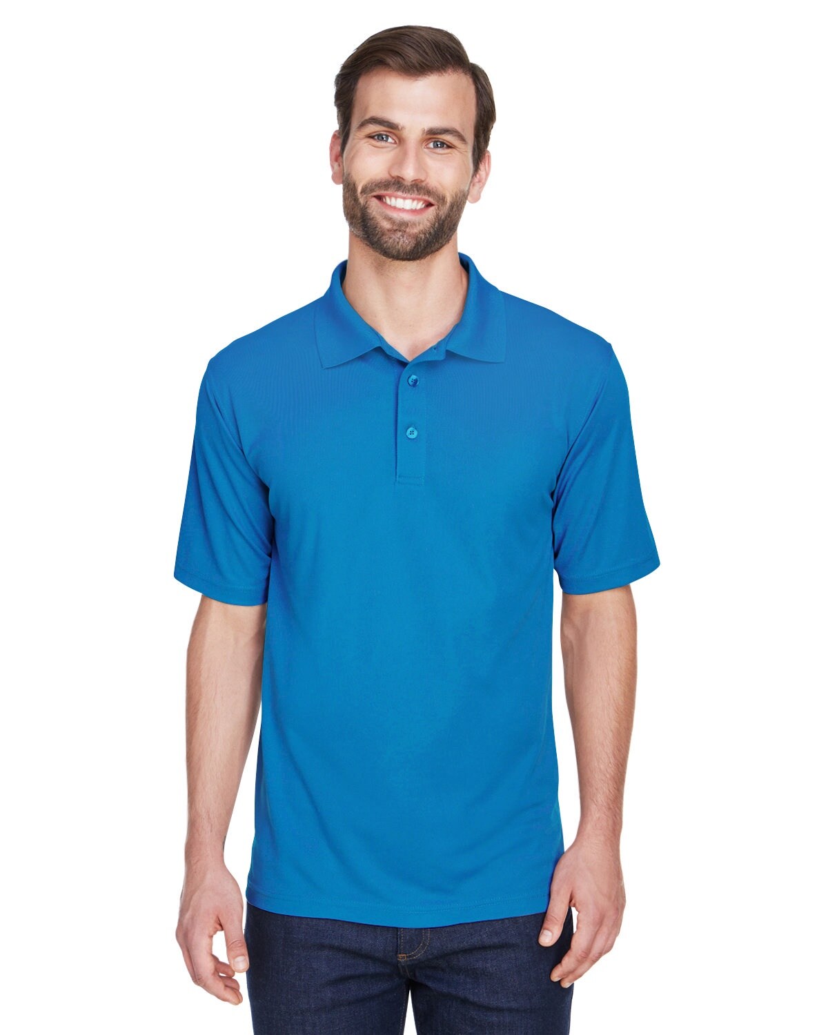 UltraClub® Men's Cool & Dry Mesh Pique Polo