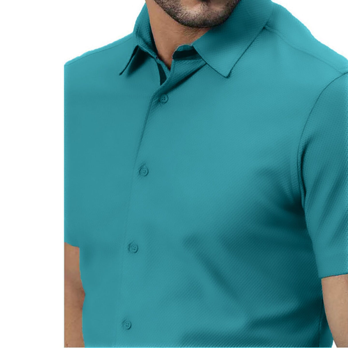 Turquoise Short Slim Fit Polo Shirt