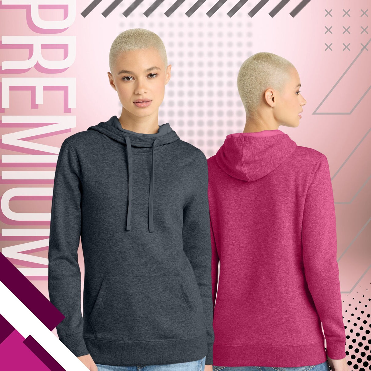 District® Women's Lightweight Fleece Hoodie Soft Year Round Comfortable Sweatshirt