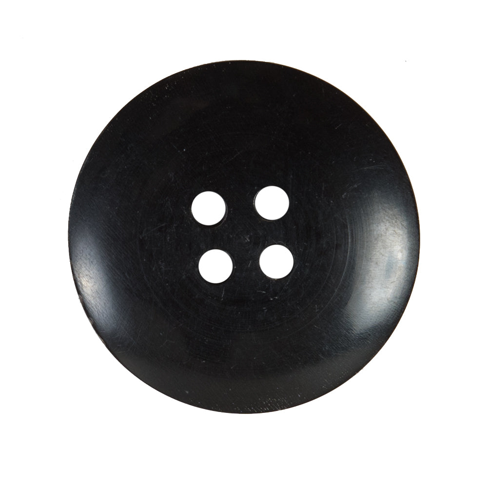 Black and Brown Textural Horn 4-Hole Button - 45L/29mm