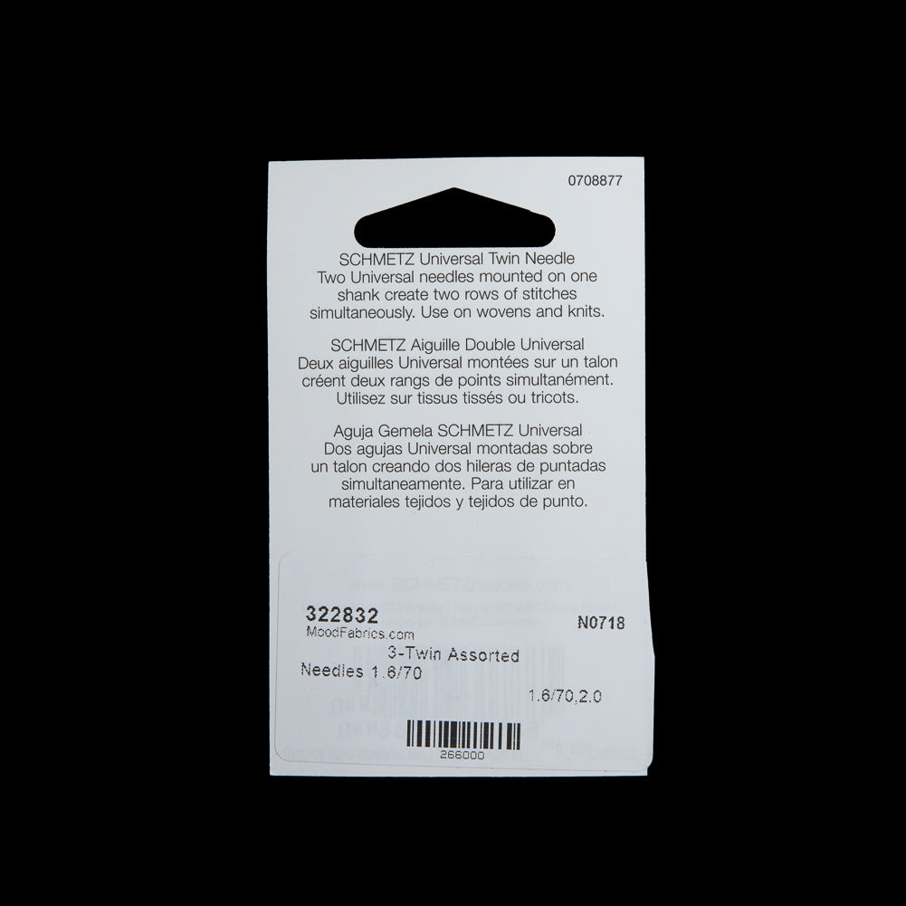 Schmetz Twin Machine Needles - Assorted Sizes - 3 ct