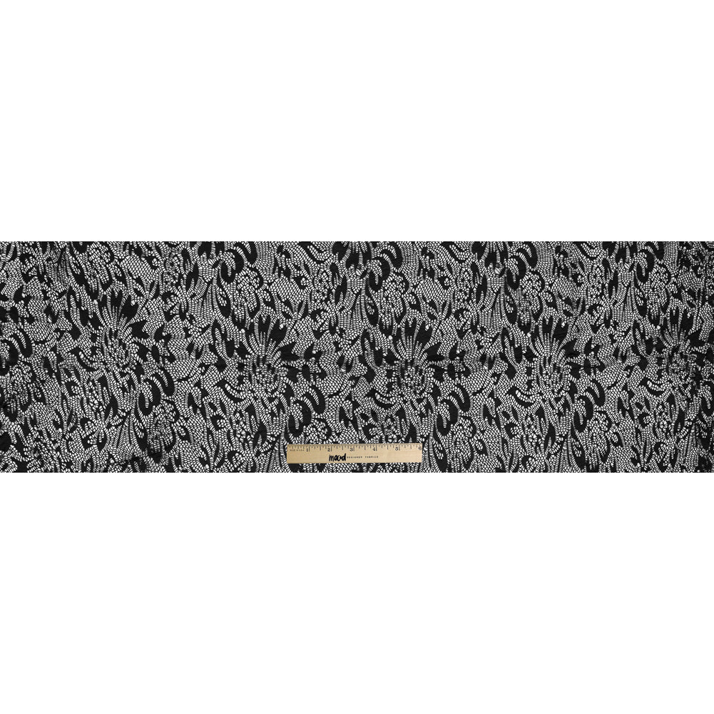 Italian Black Laminated Crochet Lace