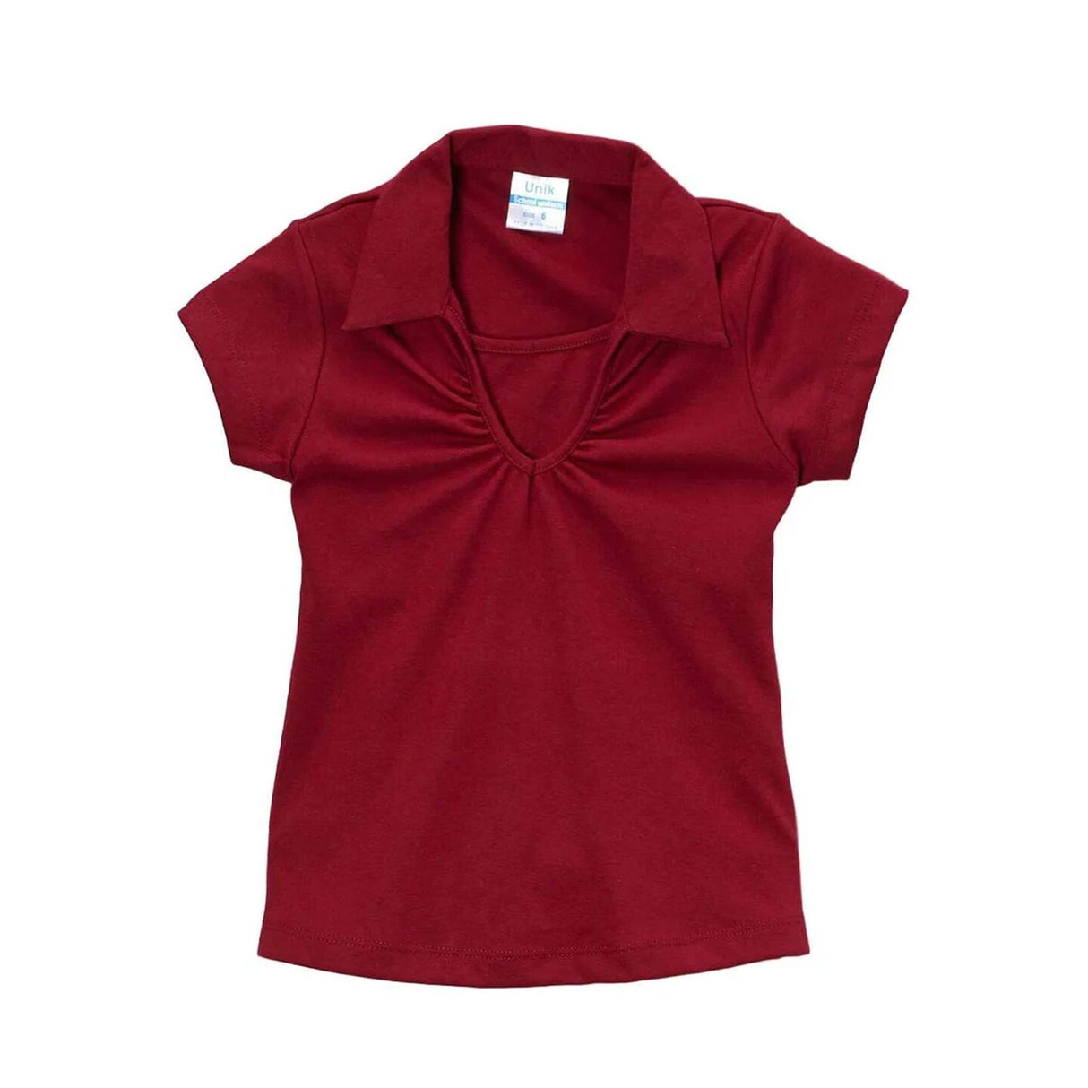 Girl's Uniform V Neck Collar Shirt