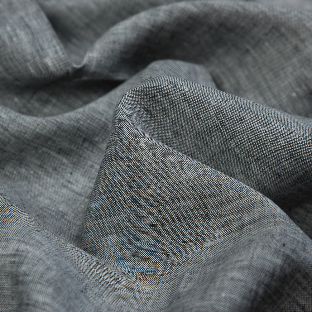 Two-Tone Linen Woven - Black and White - Sanremo Collection