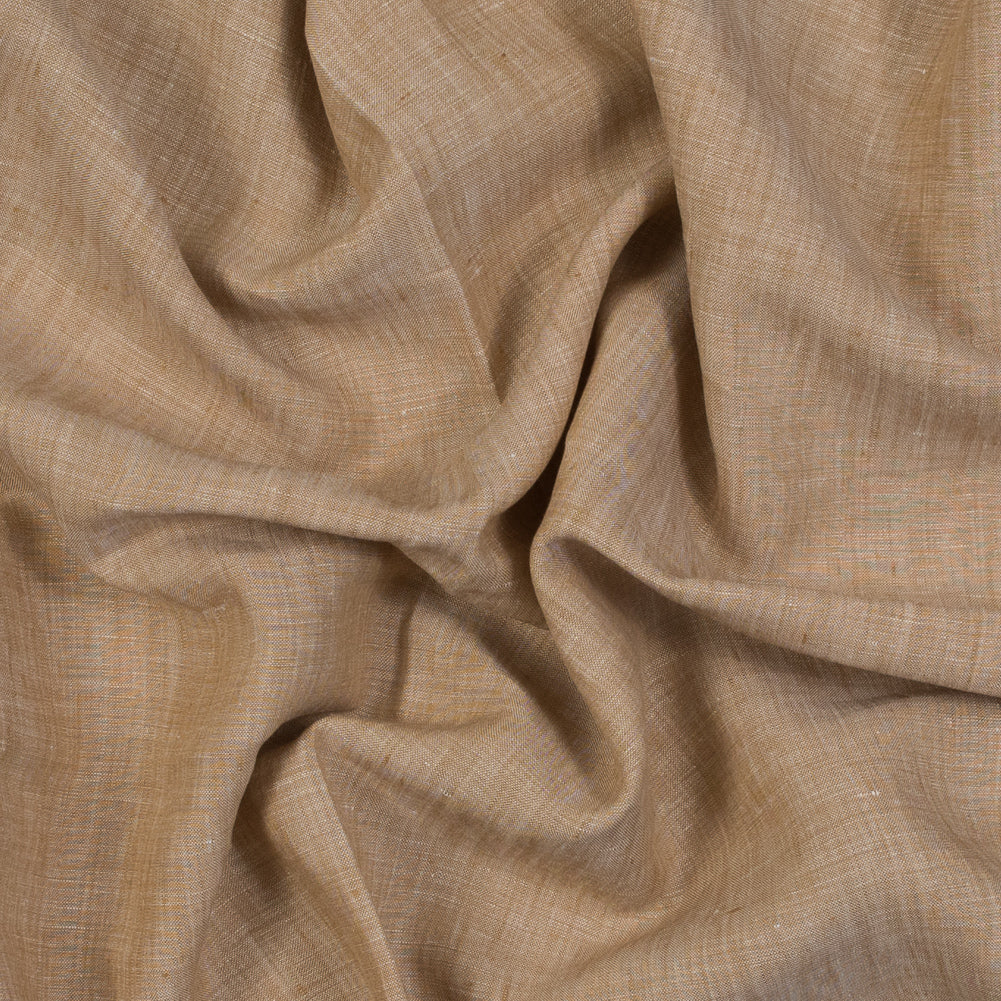 Two-Tone Linen Woven - Fall Leaf and White - Sanremo Collection
