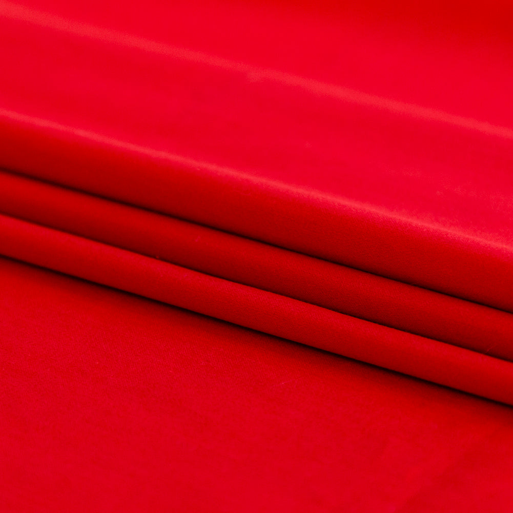 Mercerized Organic Egyptian Cotton Shirting - Red - Ravello Collection