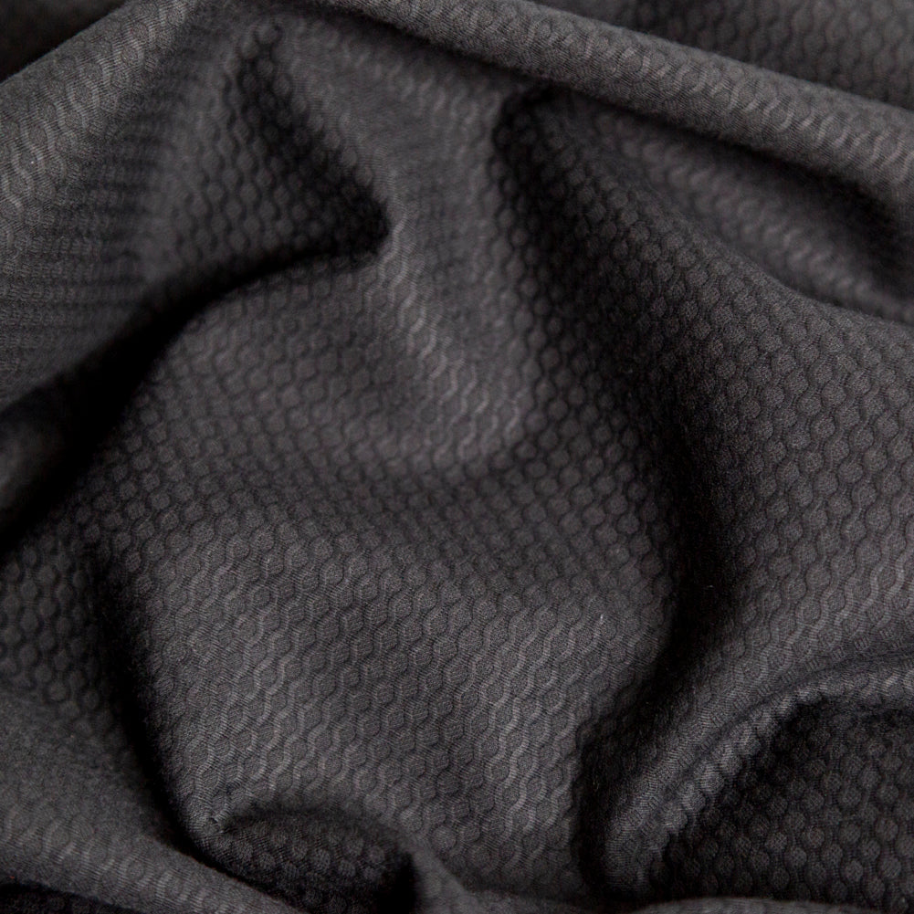 Bullseye Organic Cotton Pique - Black - Maiori Collection