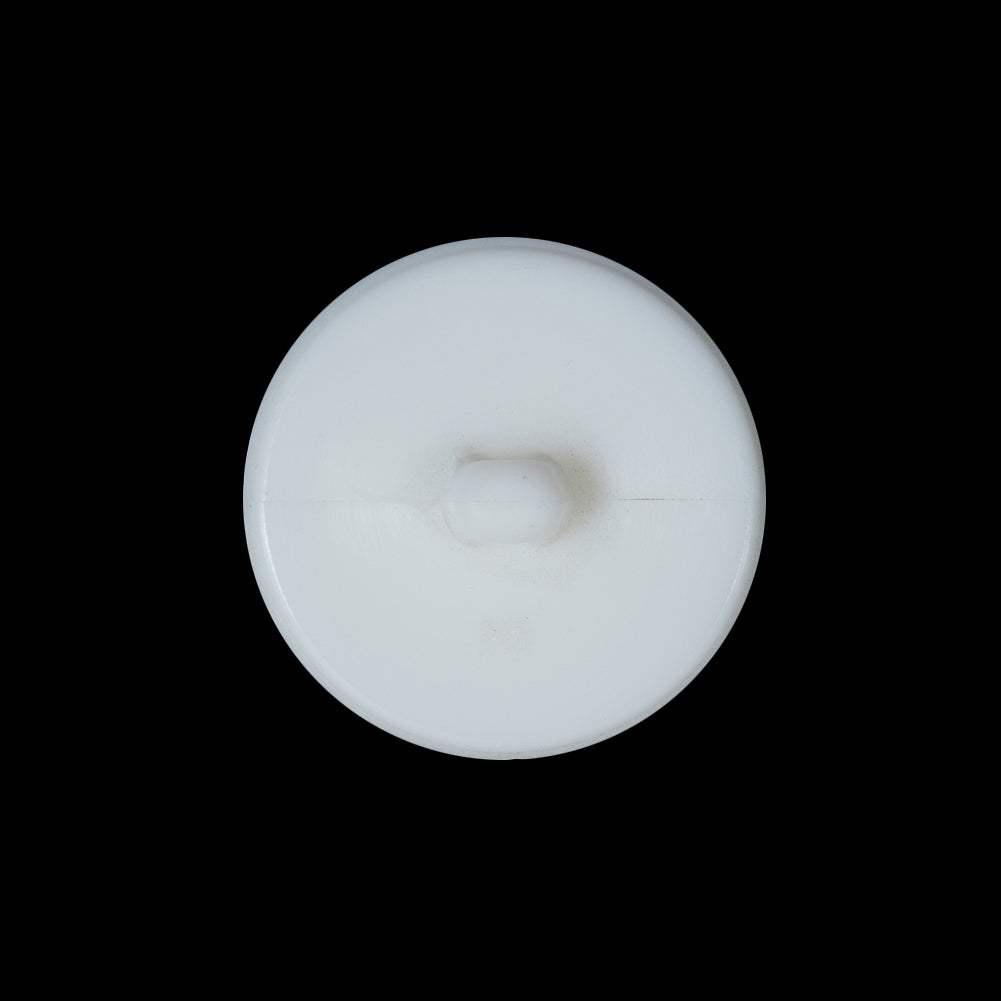 White Beveled Shank Back Button - 36L/23mm