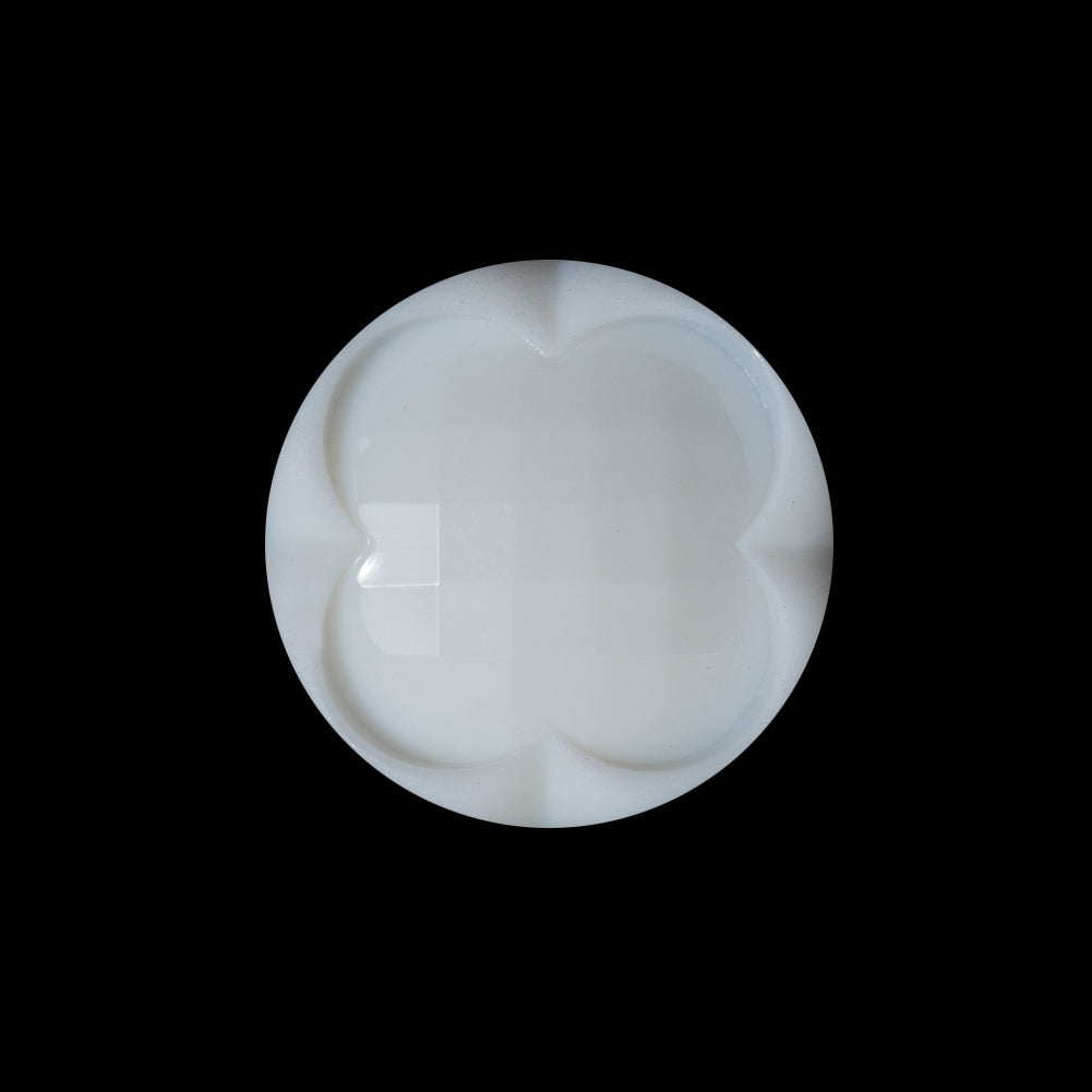 White Beveled Shank Back Button - 36L/23mm
