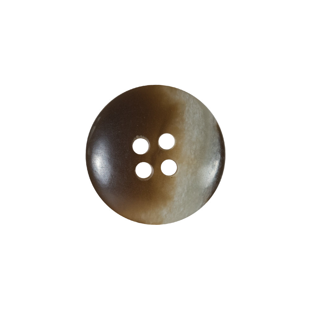Brown and Beige Plastic 4-Hole Button - 30L/19mm
