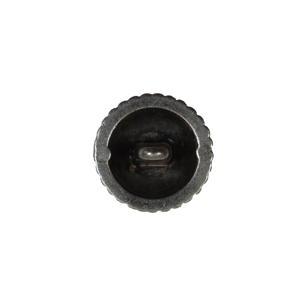 Silver Domed Metal Coat Button - 24L/15mm