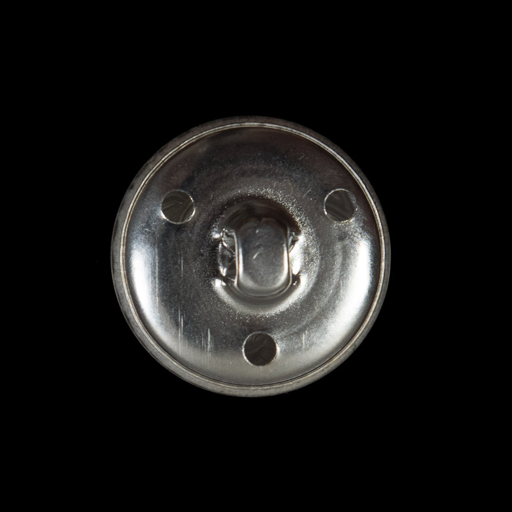 Silver Aluminum Crest Shank Back Button - 36L/23mm