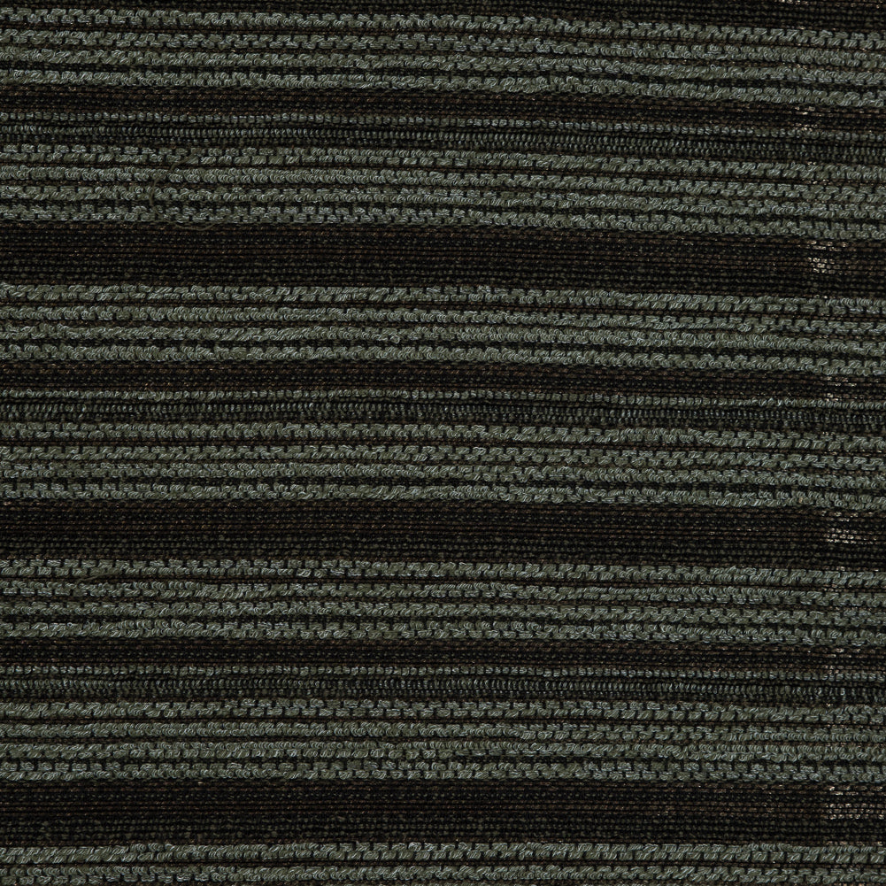 Italian Olive Striped Cotton Blended Tweed