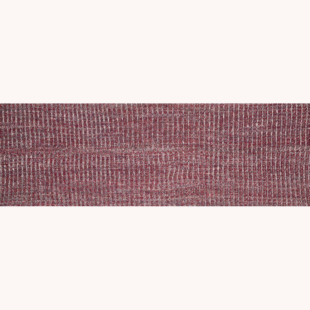 Italian Red, Gray and White Chunky Wool Knit