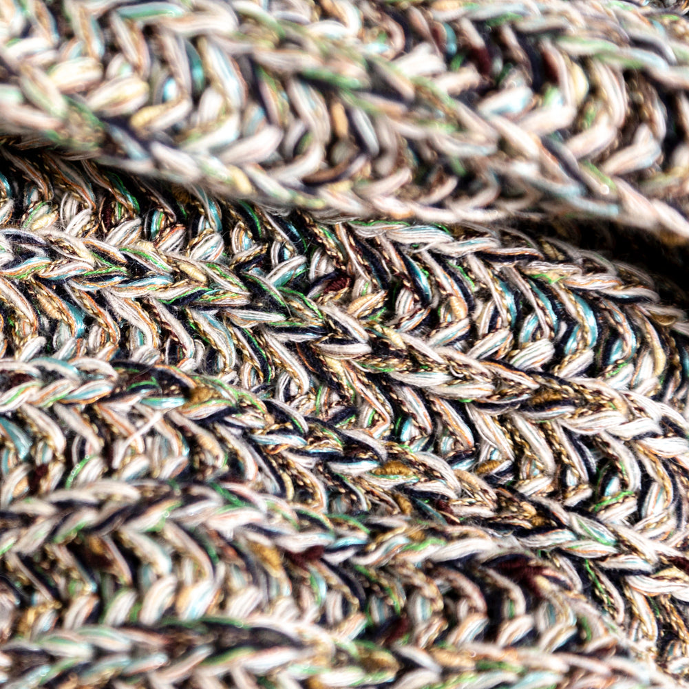 Italian Aqua, Navy and Green Chunky Wool Knit