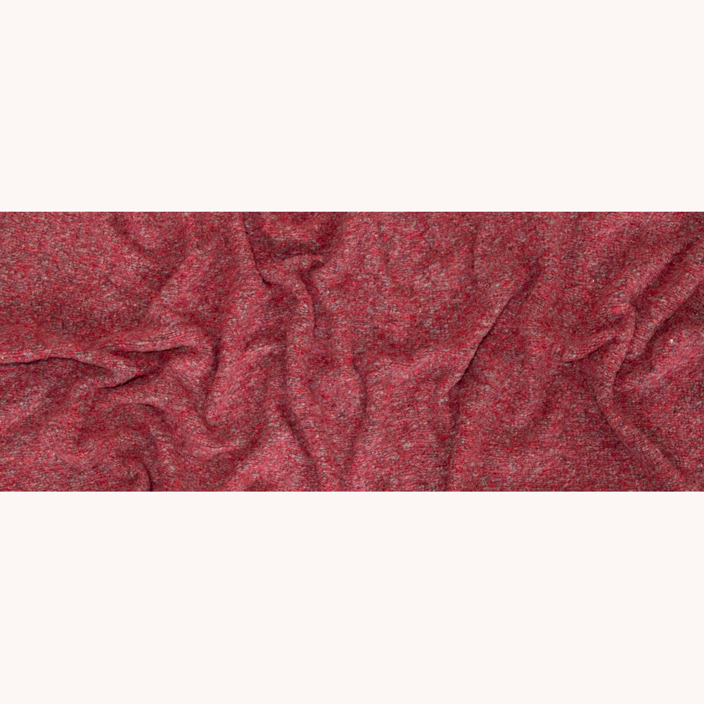 Italian Red and Gray Marbled Chunky Wool Knit
