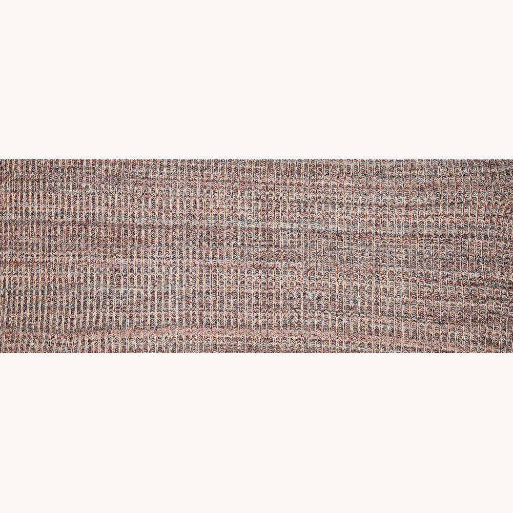Italian Aqua, Peach and Red Chunky Wool Knit