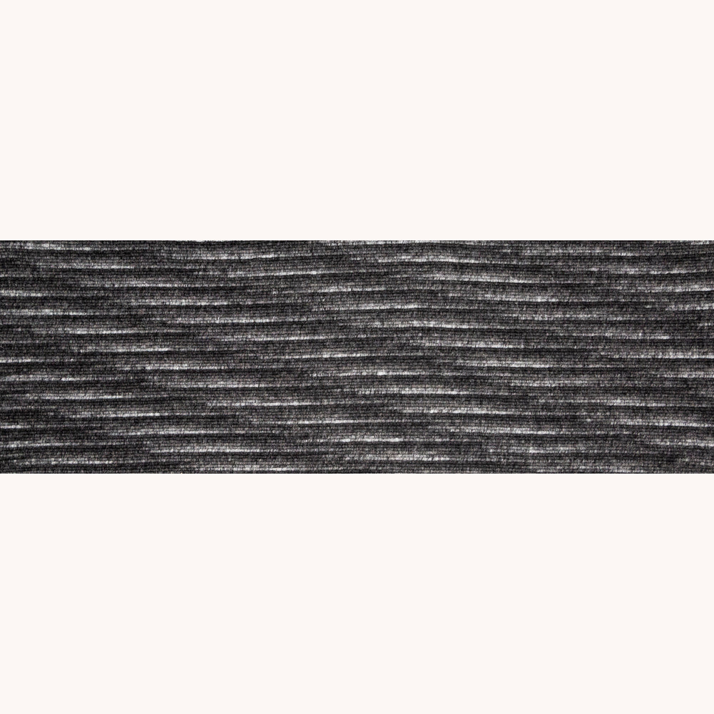 Italian Black and Gray Striped Wool Knit