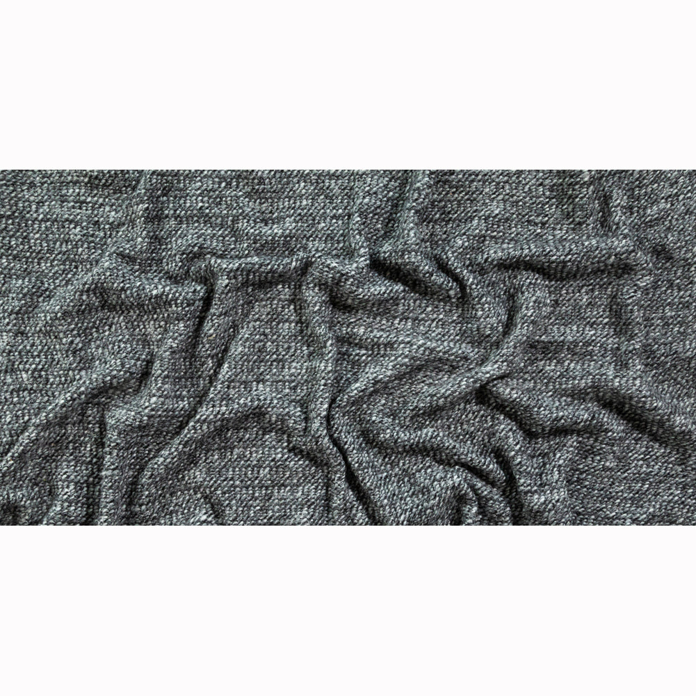 Italian Black and White Chevron Chunky Wool Knit