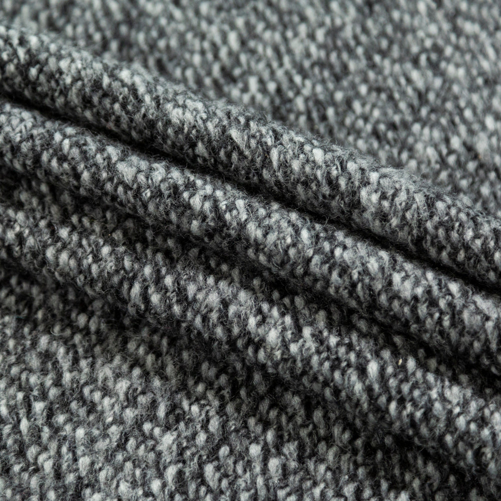 Italian Black and White Chevron Chunky Wool Knit