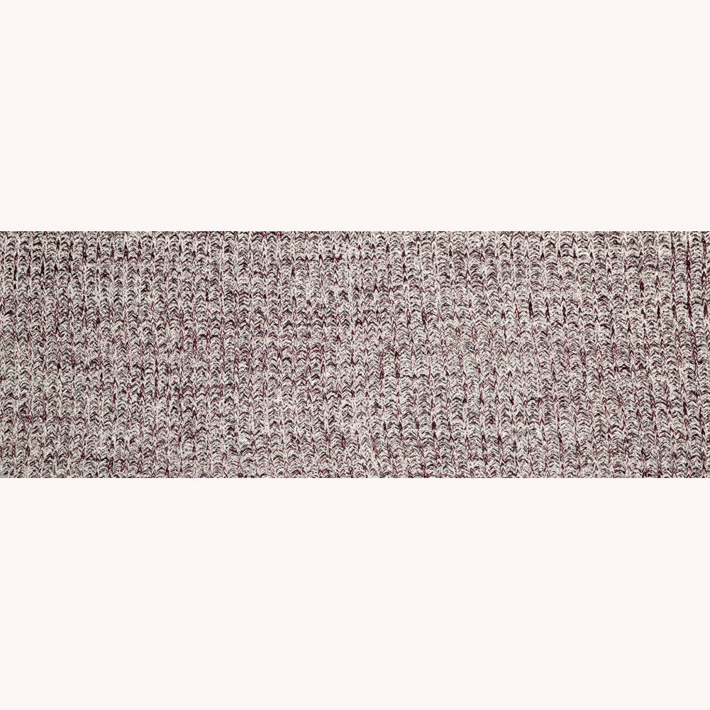 Italian Burgundy and White Chunky Wool Knit