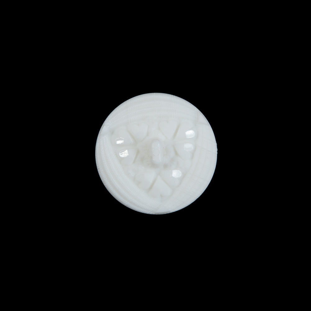 White Etched Shank Back Button - 24L/15mm